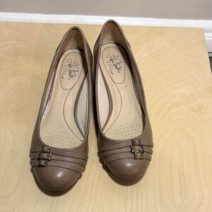 Stylish Tan Flats by LifeStride